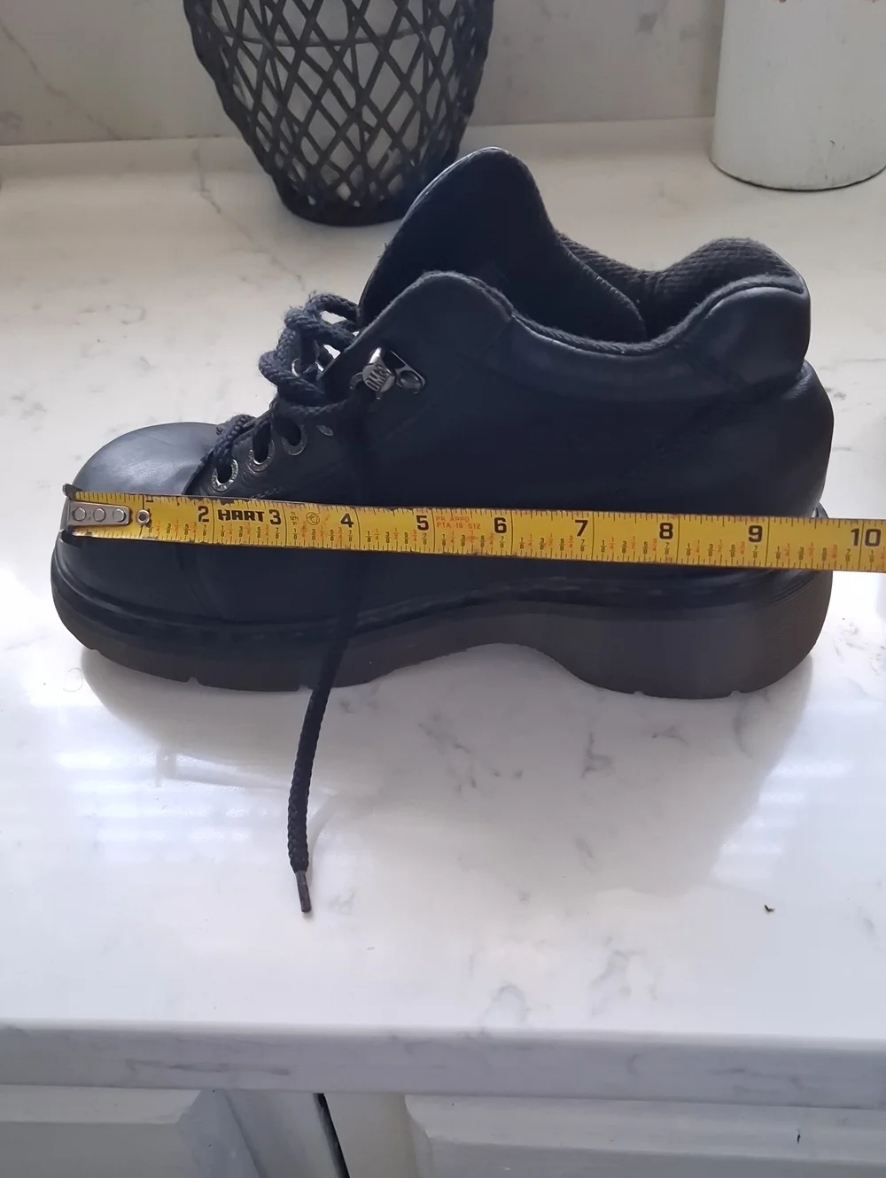 Dr. Martens Vintage Black Leather Lace-Up Work Boots Made In England